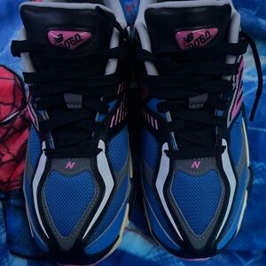 New Balance Kids Blue Pink and Black Athletic Sneakers